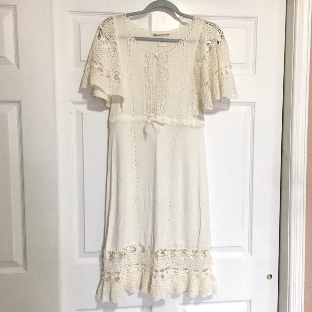 Nanette Lepore Crochet Lace cream dress
